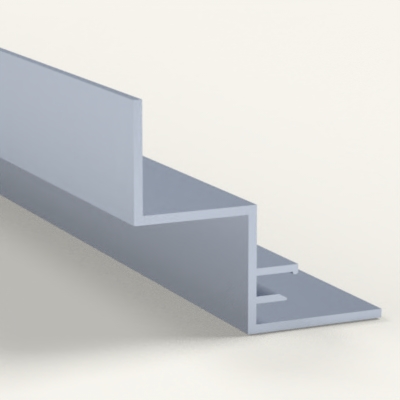 Profil Double L &quot;F&quot; 20x20x20x25 x4000mm avec rainure horizontal